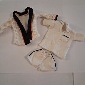 Vintage Mattel Barbie Ken Doll Tagged Tennis Sweater Plus Shorts Shirt
